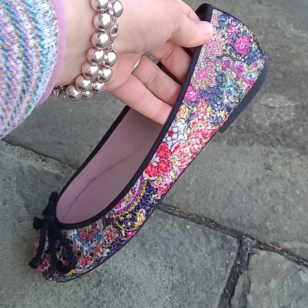 Pretty Ballerinas Rosario paisley sequin flats